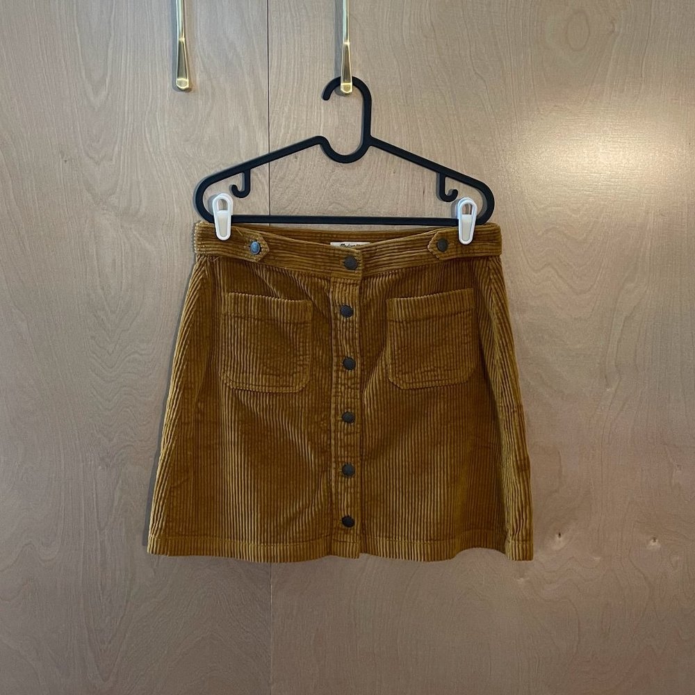 Madewell Corduroy Gold/Yellow Mini Skirt - Size 6